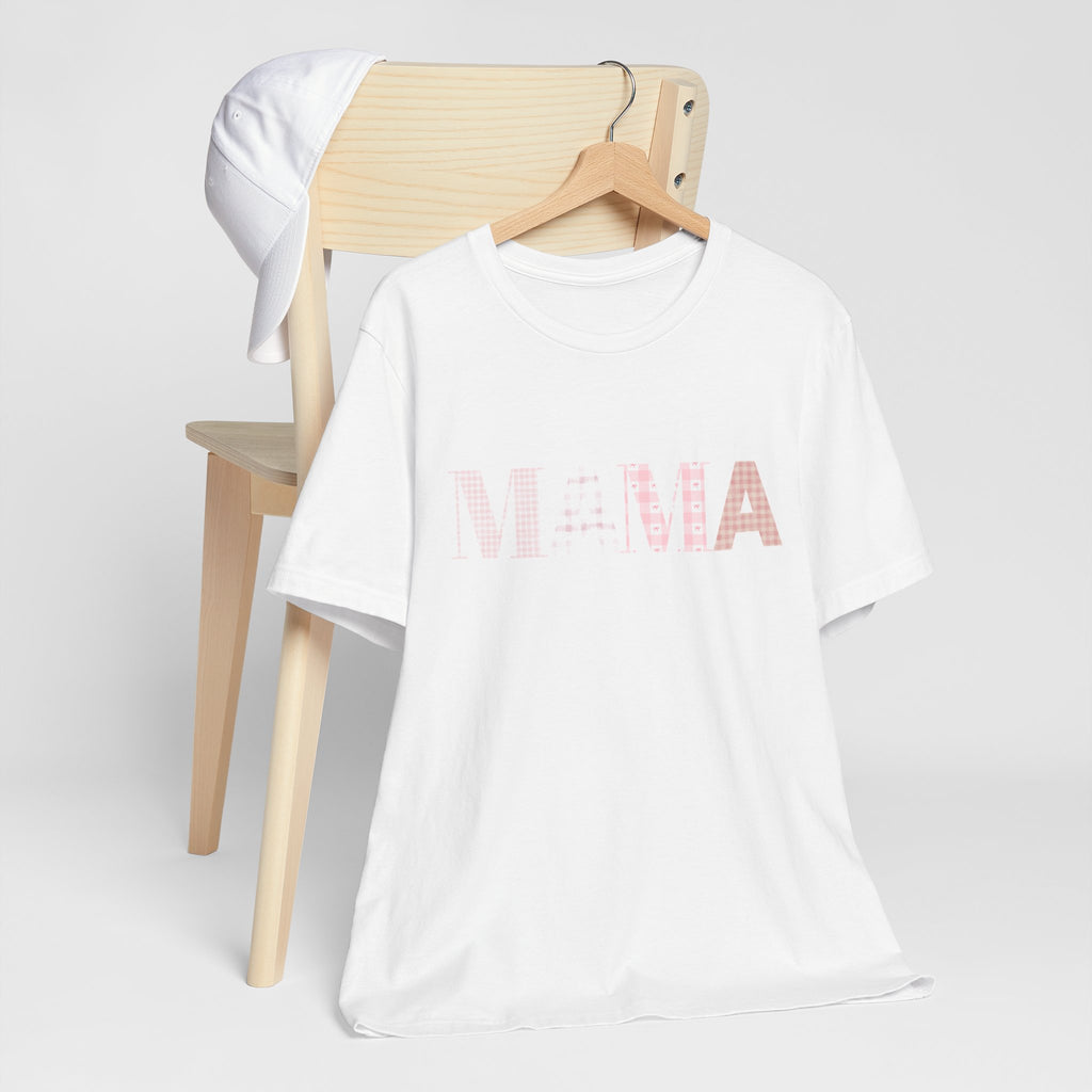 Mama Pink Pattern Tee — 'MAMA' Graphic Women's Casual T‑Shirt (Mother's Day Gift)