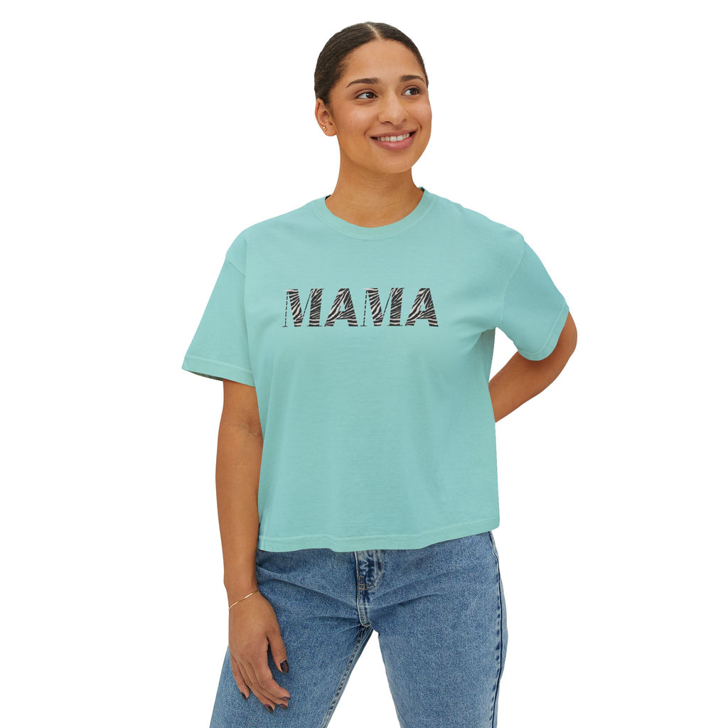 Mama Boxy Tee — Women's Casual 'MAMA' Graphic Shirt, Mother's Day Gift