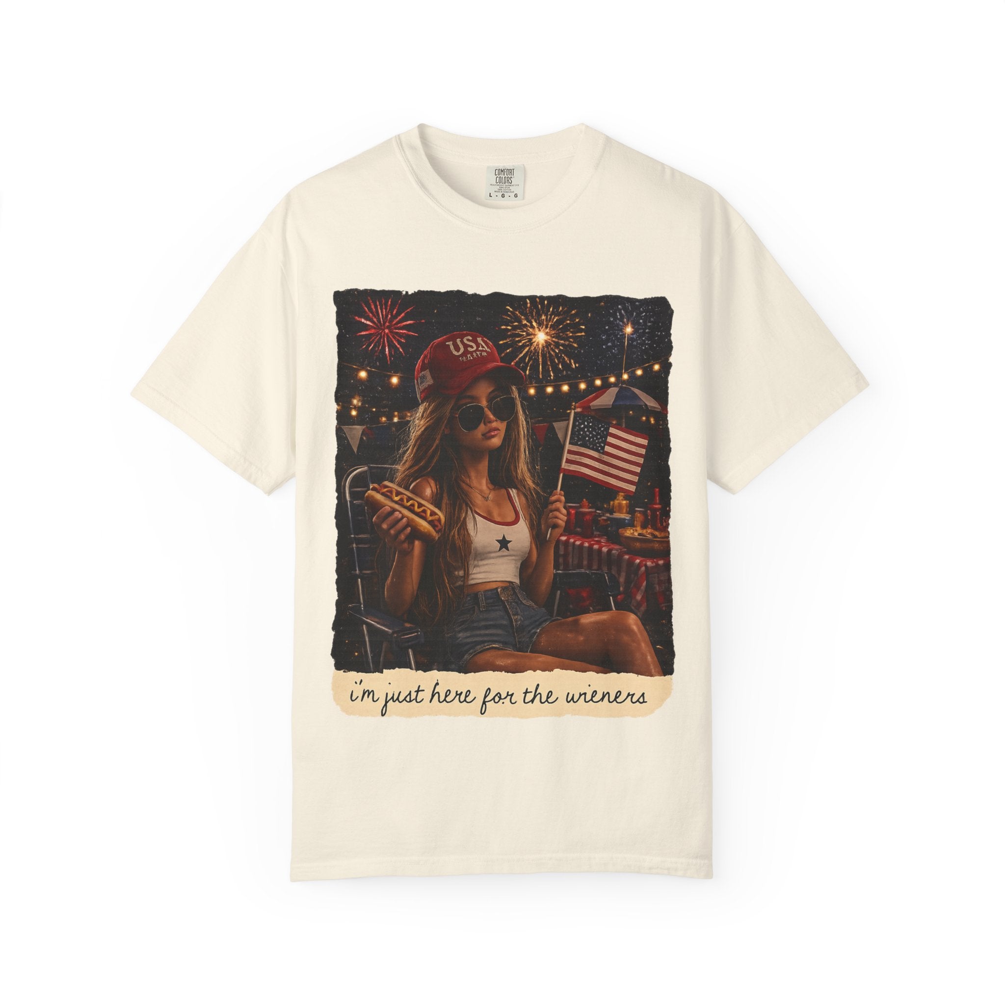 Barbie Funny 4th of July T-Shirt | Patriotic BBQ Graphic Tee | USA Hot Dog Shirt | Independence Day Outfit