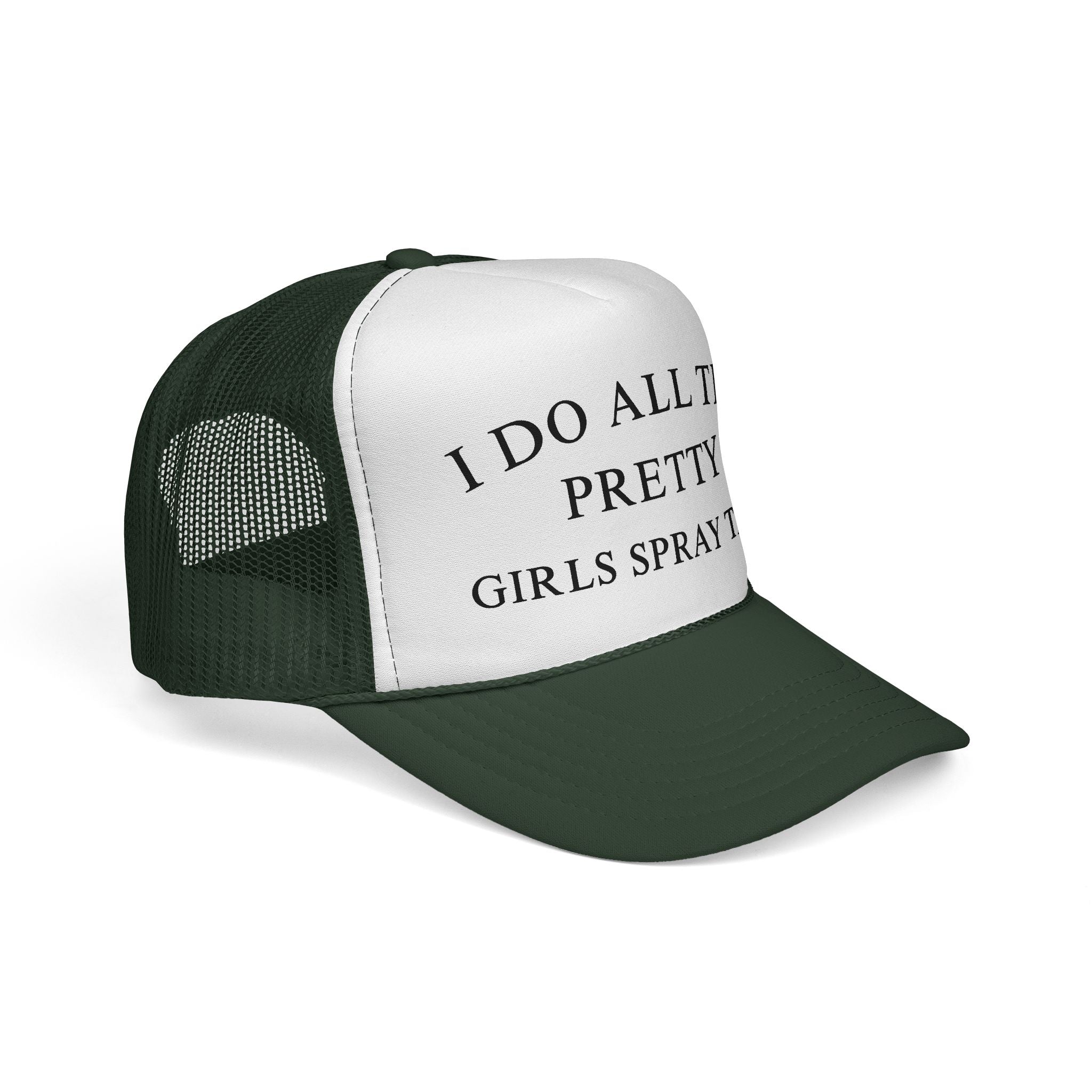 Trucker Cap — “I Do All The Pretty Girls Spray Tans” Mesh Baseball Hat
