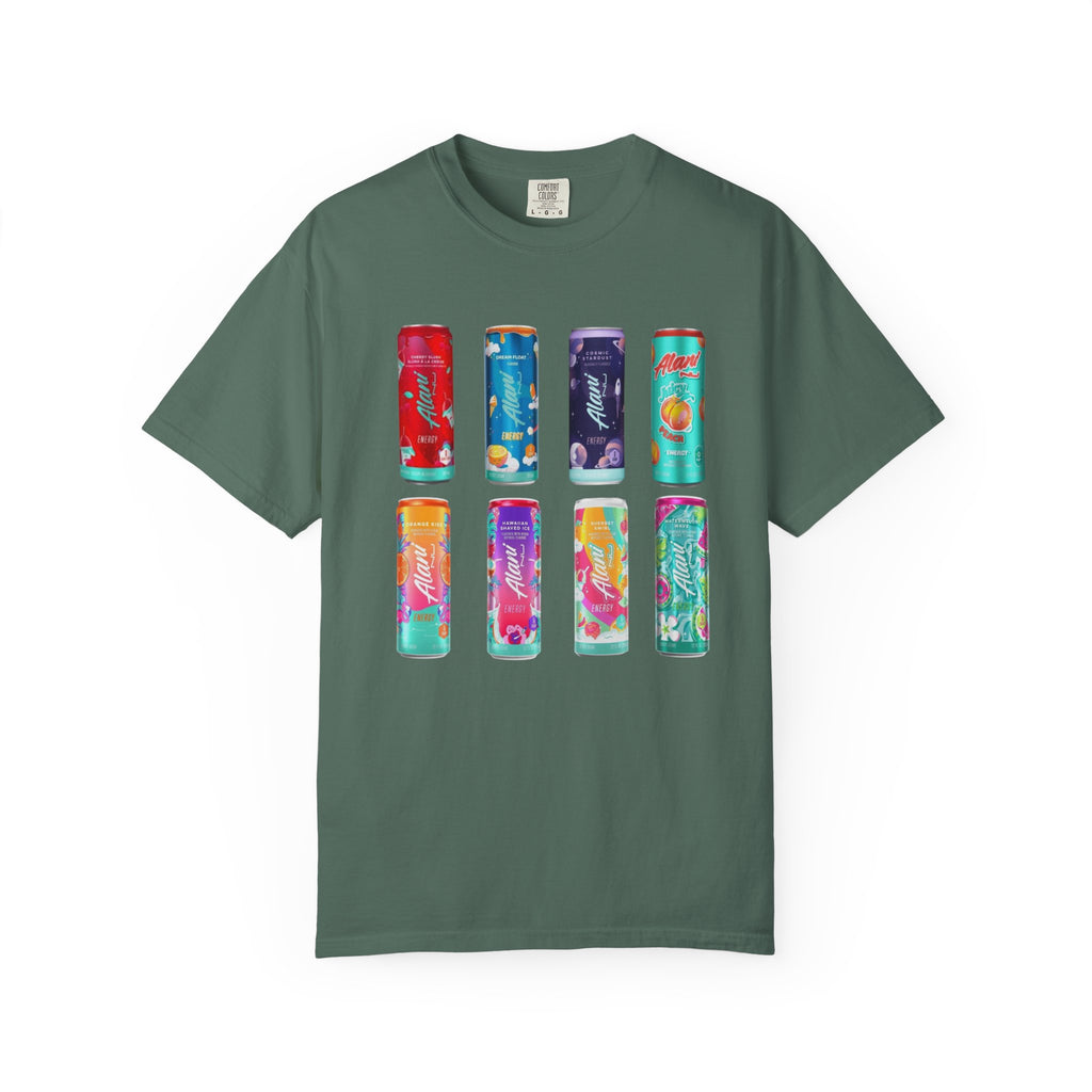 Alani Inspired Energy Drink Oversized Graphic Tee | Trendy Lavender Comfort Colors Style T-Shirt | Gym Girl, Energy Drink Lover, Casual Summer Tee