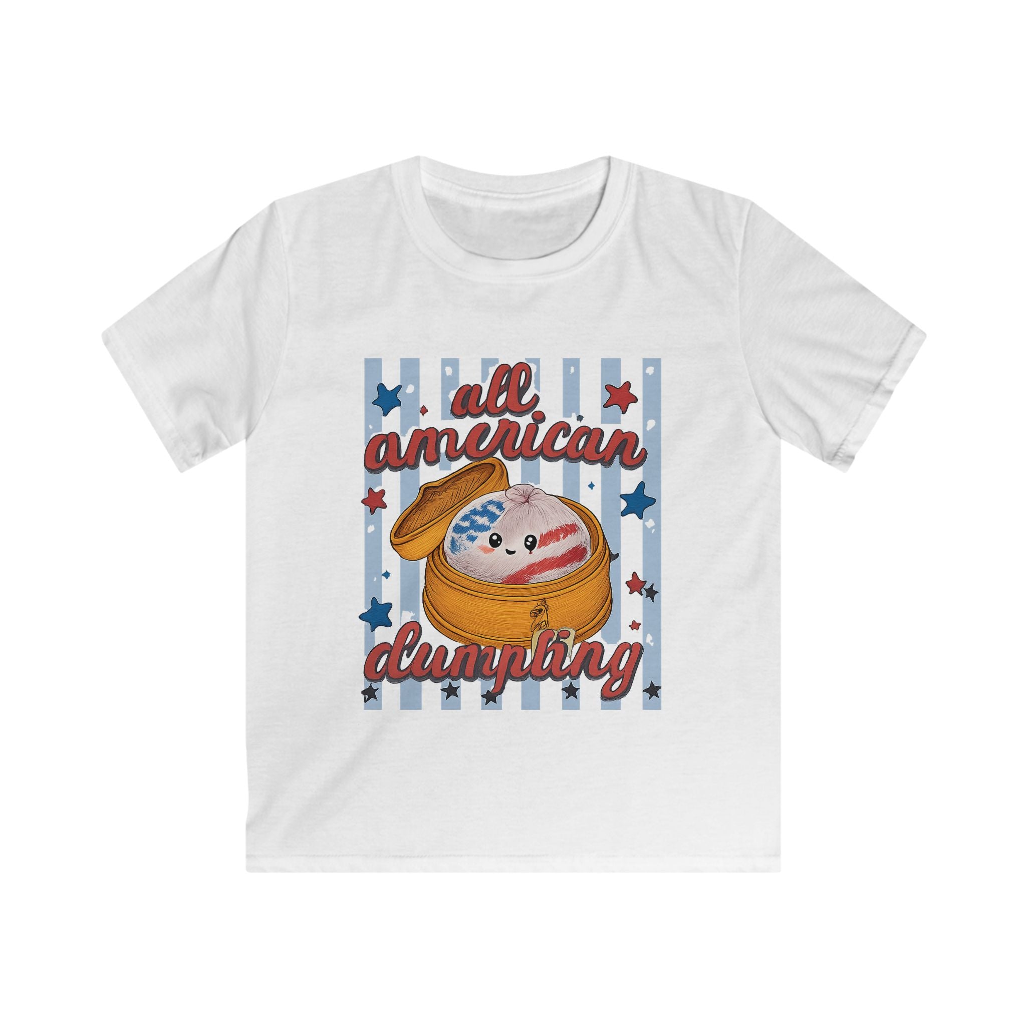 All American Dumpling Kids Tee — Patriotic Dumpling Graphic T-Shirt