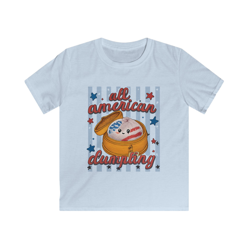 All American Dumpling Kids Tee — Patriotic Dumpling Graphic T-Shirt