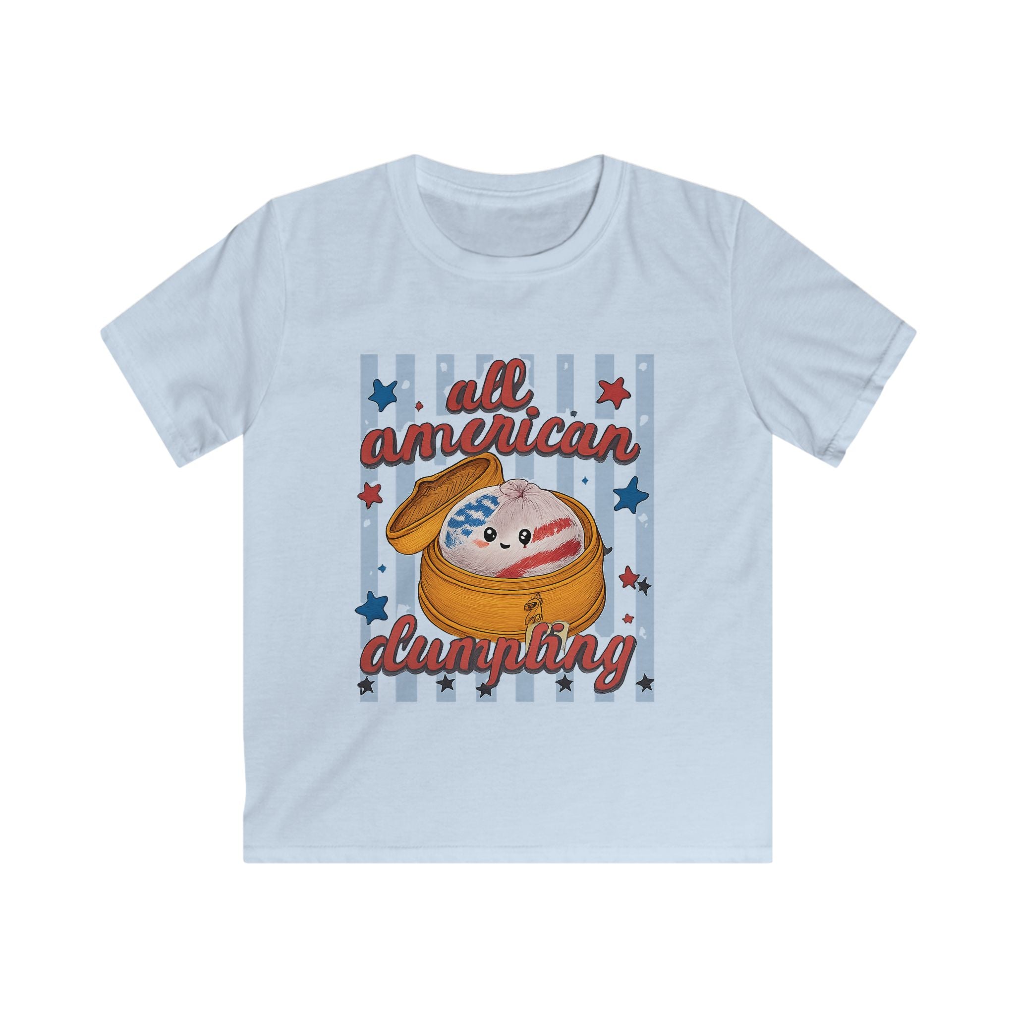 All American Dumpling Kids Tee — Patriotic Dumpling Graphic T-Shirt