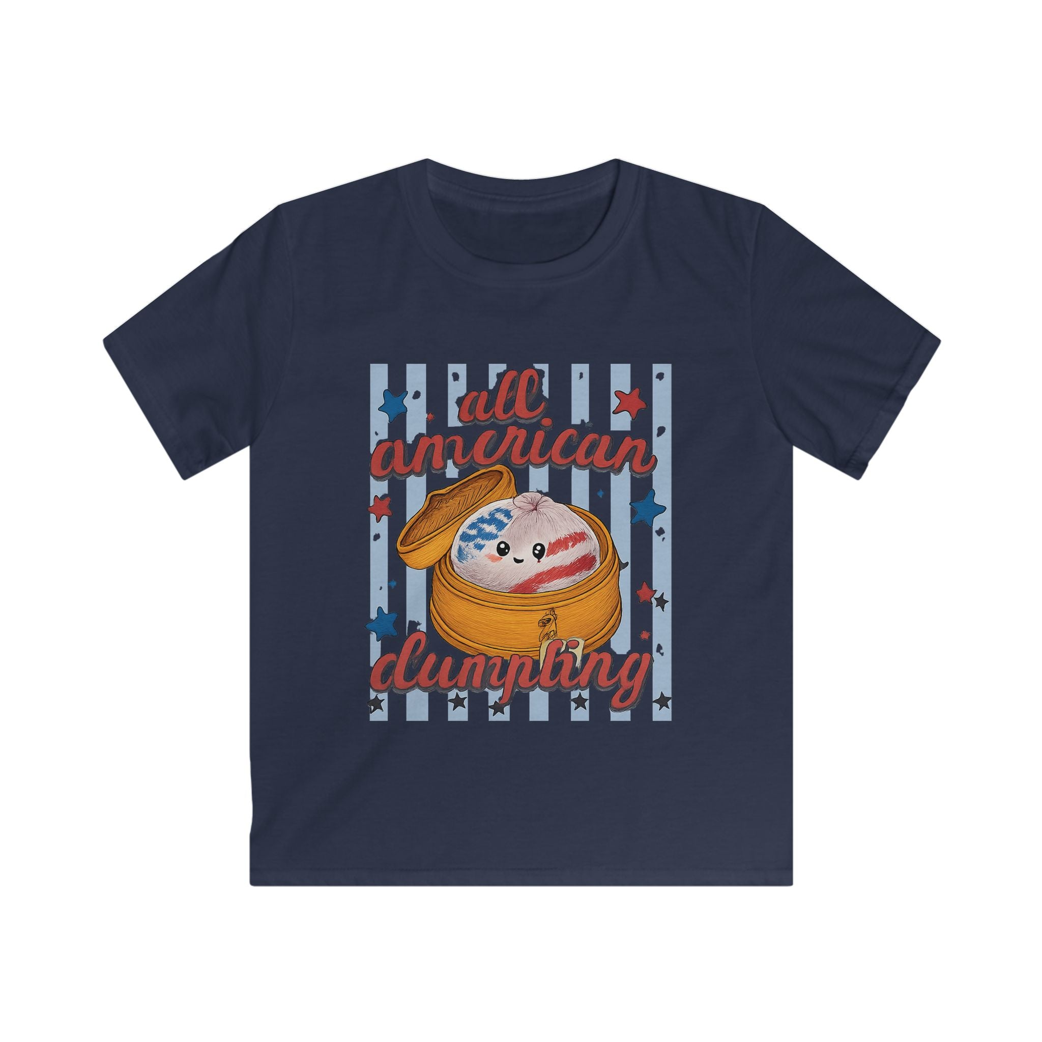 All American Dumpling Kids Tee — Patriotic Dumpling Graphic T-Shirt