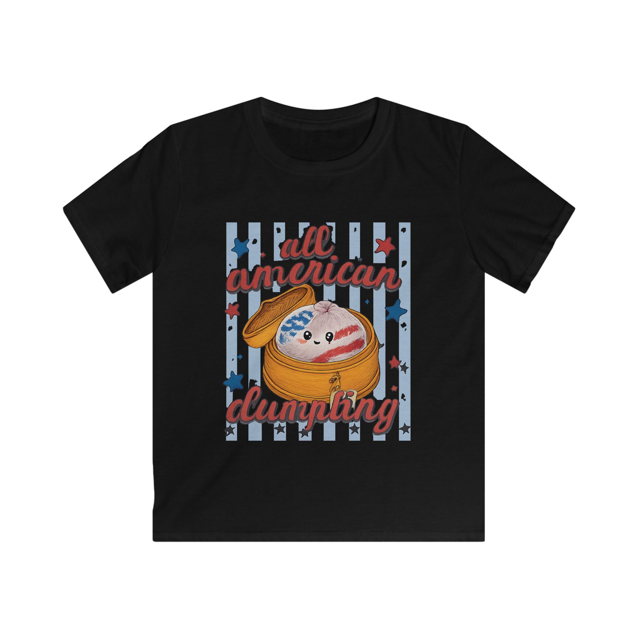 All American Dumpling Kids Tee — Patriotic Dumpling Graphic T-Shirt
