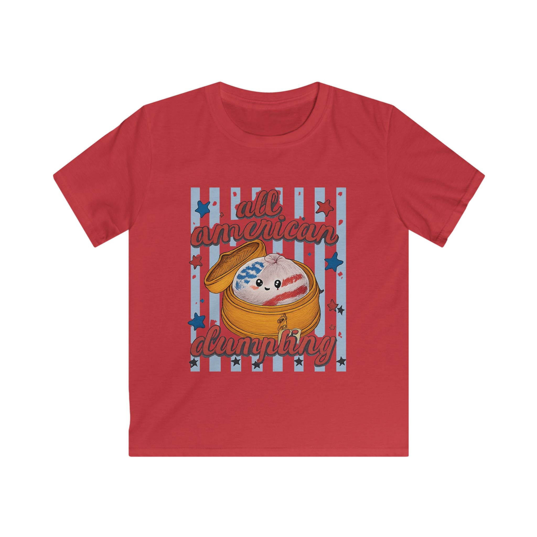 All American Dumpling Kids Tee — Patriotic Dumpling Graphic T-Shirt