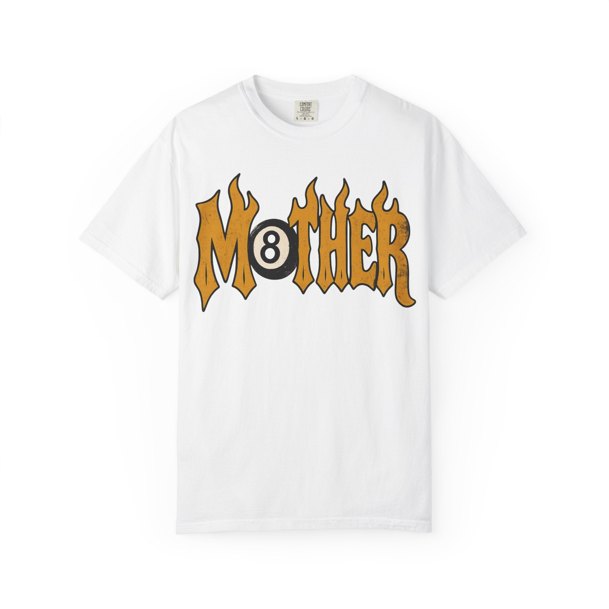Mother 8 Ball Graphic Tee | Trendy Mom Shirt | Vintage Flame Lettering T-Shirt | Cool Mom Graphic Tee | Mother's Day Gift | Oversized Mom Tee