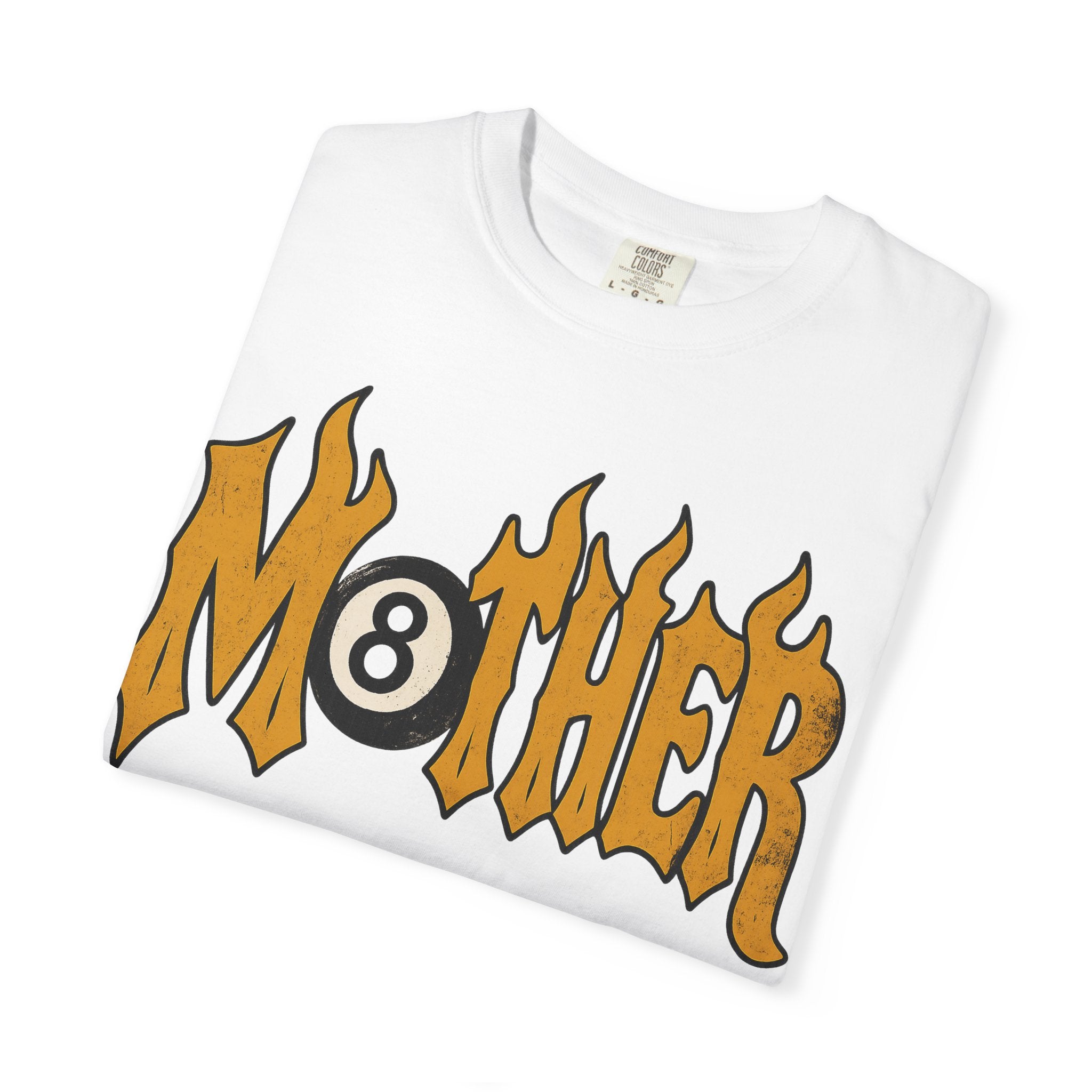 Mother 8 Ball Graphic Tee | Trendy Mom Shirt | Vintage Flame Lettering T-Shirt | Cool Mom Graphic Tee | Mother's Day Gift | Oversized Mom Tee