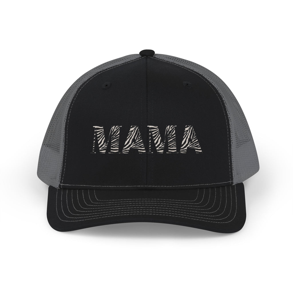Mama Trucker Hat — Distressed Lettering Snapback Cap for Moms