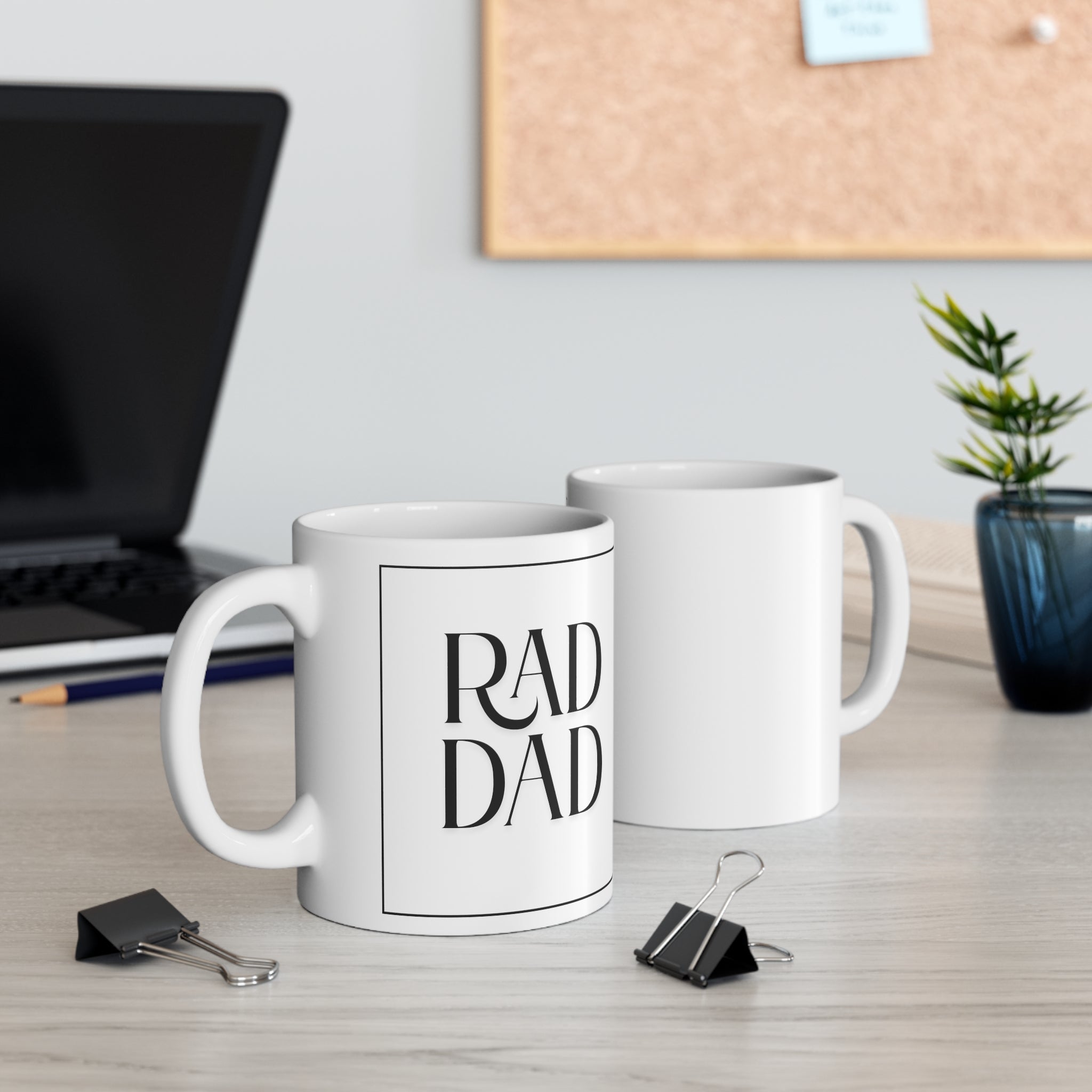 Rad Dad Mug, Father’s Day Mug for Dad, Funny Dad Coffee Mug, Minimalist Dad Gift, Gift for Husband, New Dad Mug, Cool Dad Cup, Ceramic Mug