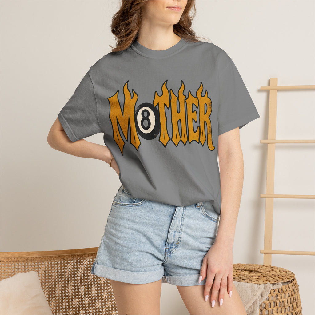 Mother 8 Ball Graphic Tee | Trendy Mom Shirt | Vintage Flame Lettering T-Shirt | Cool Mom Graphic Tee | Mother's Day Gift | Oversized Mom Tee