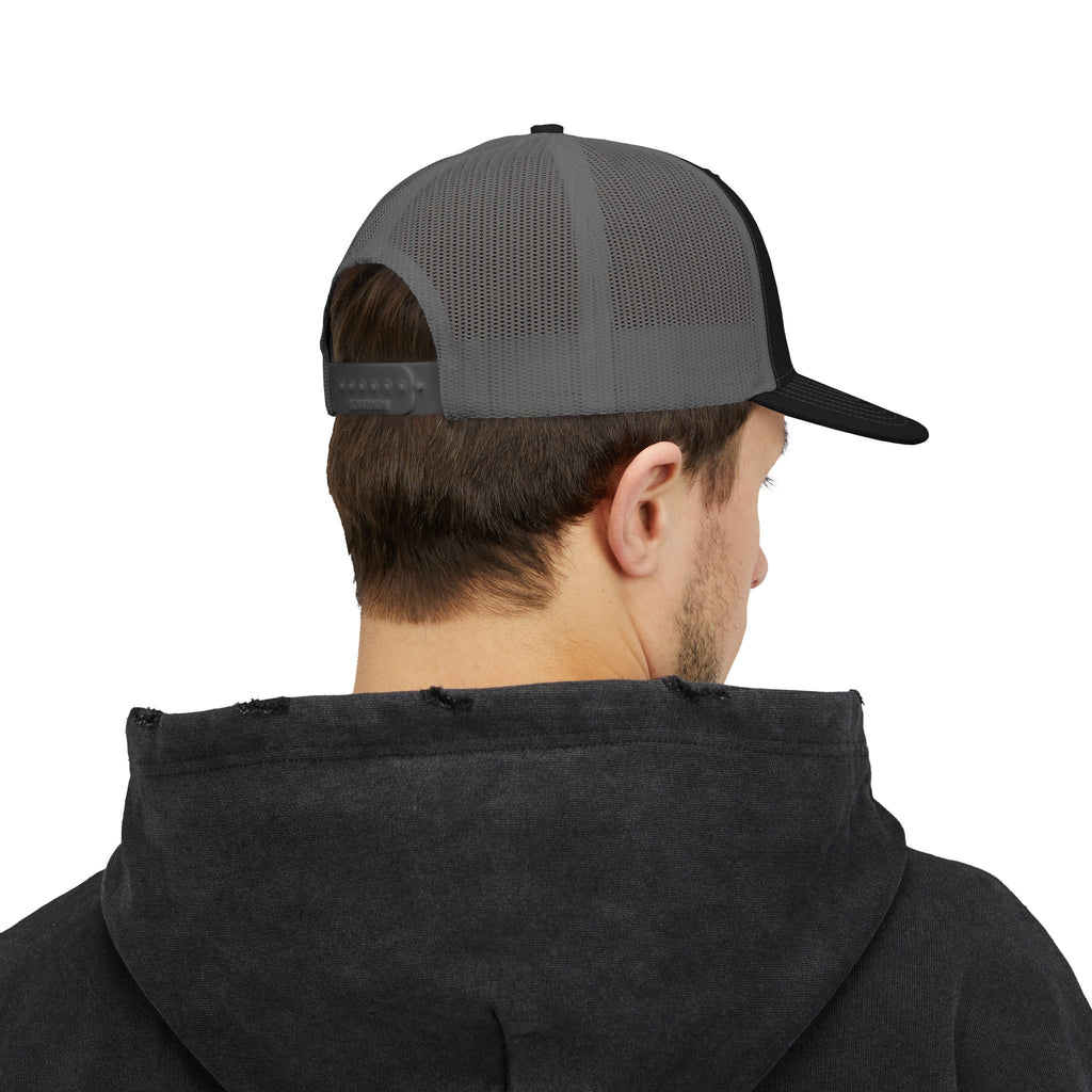 Mama Trucker Hat — Distressed Lettering Snapback Cap for Moms