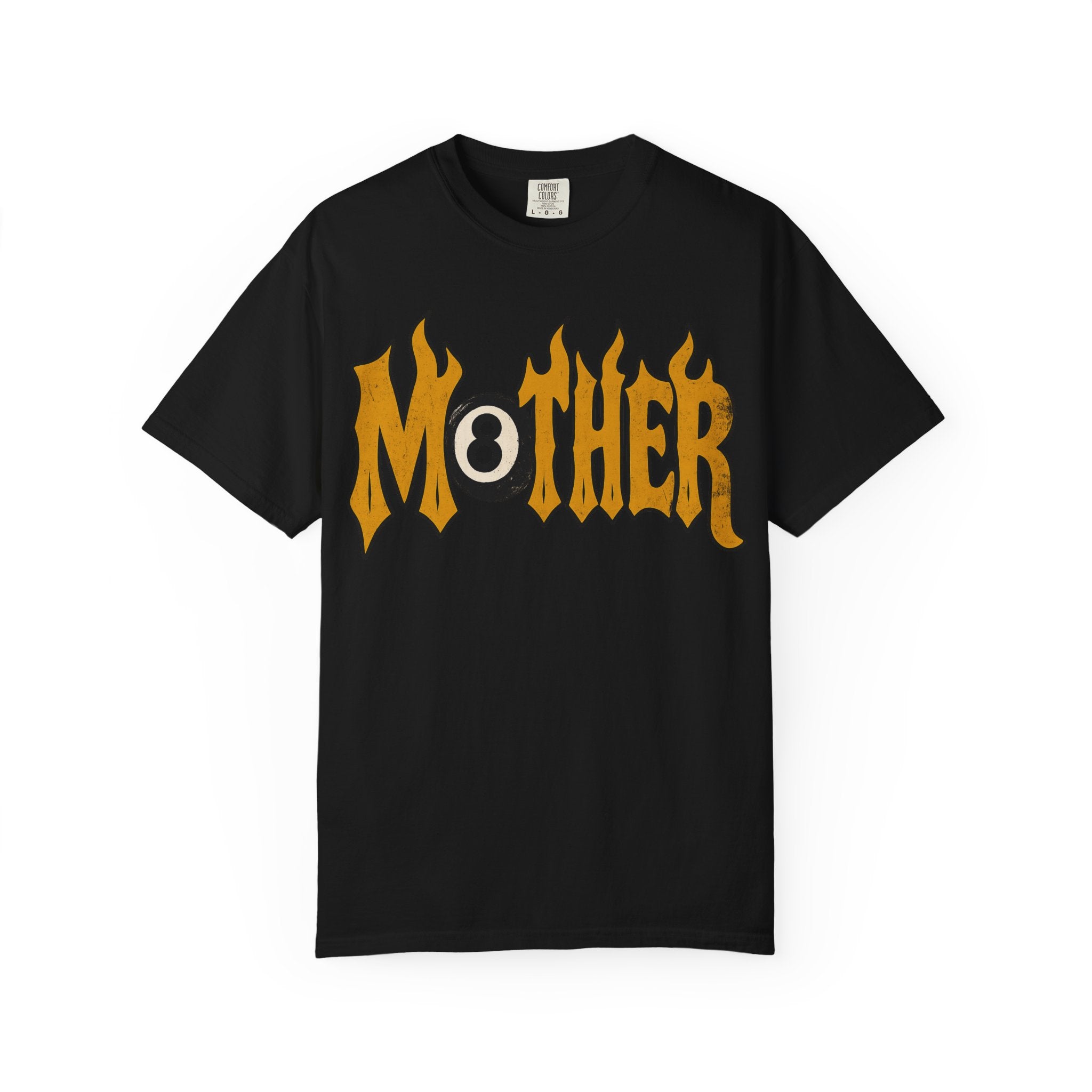 Mother 8 Ball Graphic Tee | Trendy Mom Shirt | Vintage Flame Lettering T-Shirt | Cool Mom Graphic Tee | Mother's Day Gift | Oversized Mom Tee