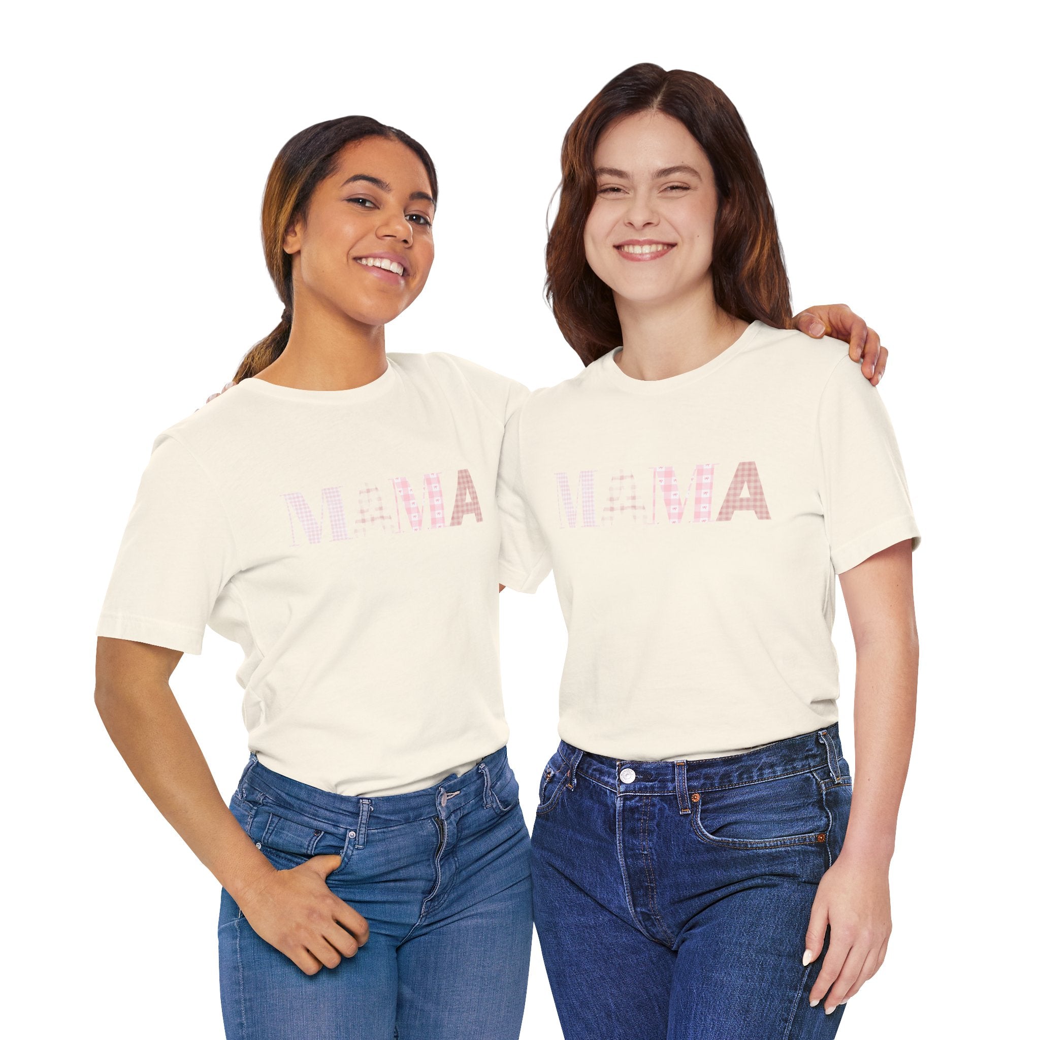 Mama Pink Pattern Tee — 'MAMA' Graphic Women's Casual T‑Shirt (Mother's Day Gift)