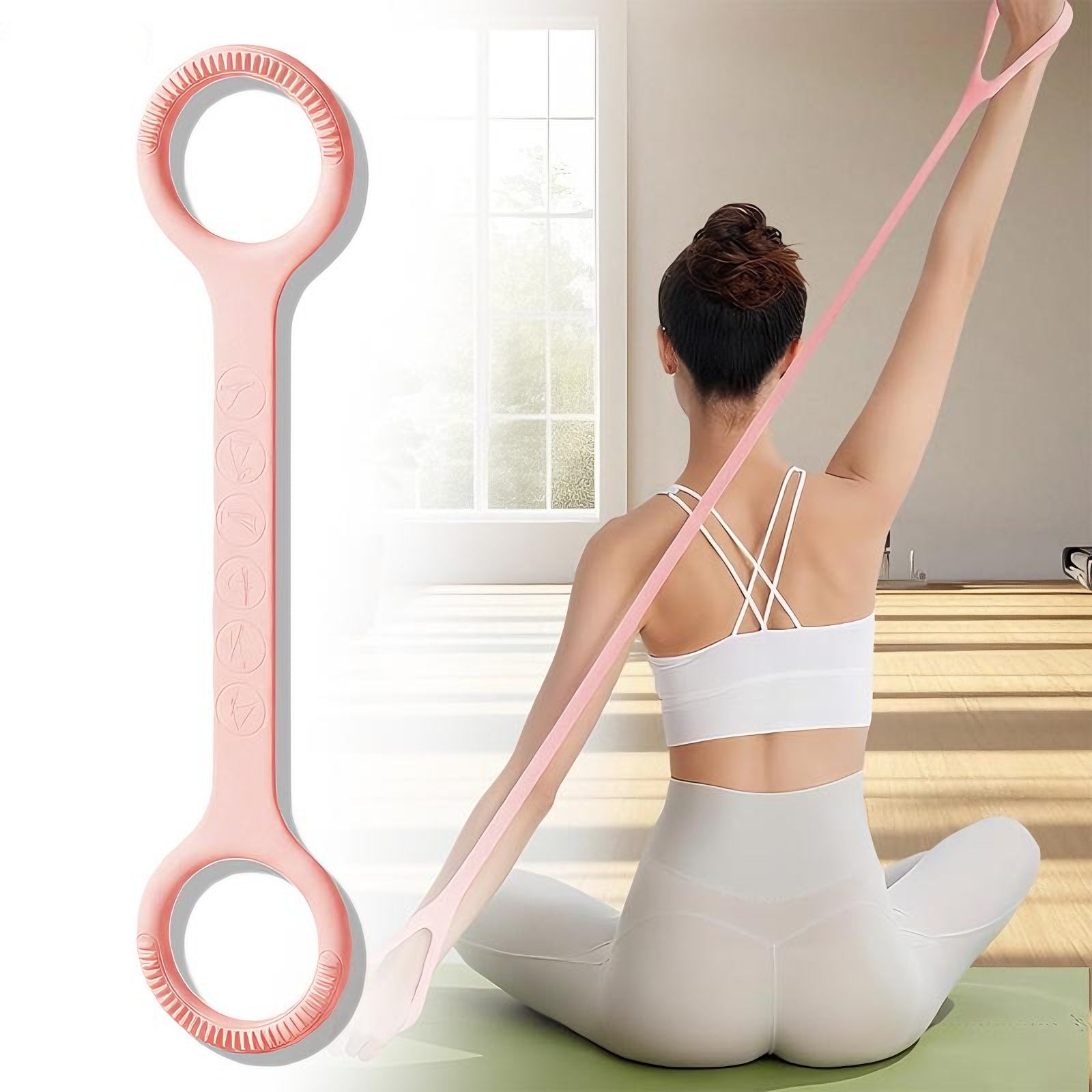 Figure 8 Resistance Band – Full Body Stretch & Toning Band for Arms, Waist & Back Workouts
