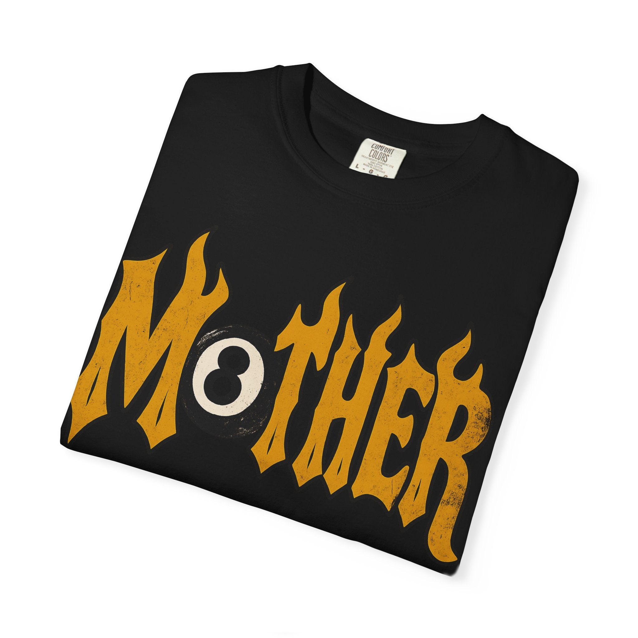 Mother 8 Ball Graphic Tee | Trendy Mom Shirt | Vintage Flame Lettering T-Shirt | Cool Mom Graphic Tee | Mother's Day Gift | Oversized Mom Tee
