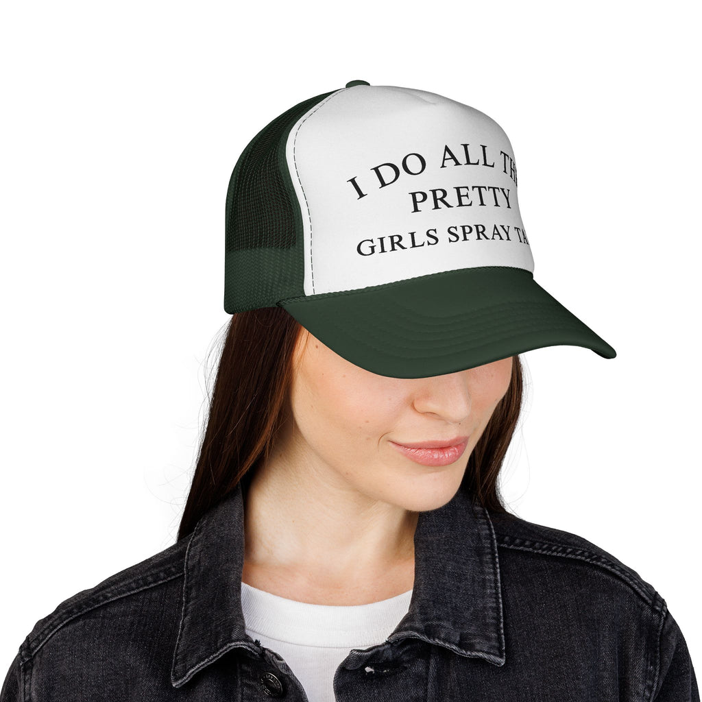 Trucker Cap — “I Do All The Pretty Girls Spray Tans” Mesh Baseball Hat