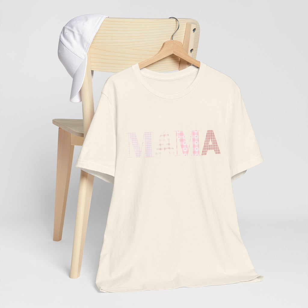 Mama Pink Pattern Tee — 'MAMA' Graphic Women's Casual T‑Shirt (Mother's Day Gift)