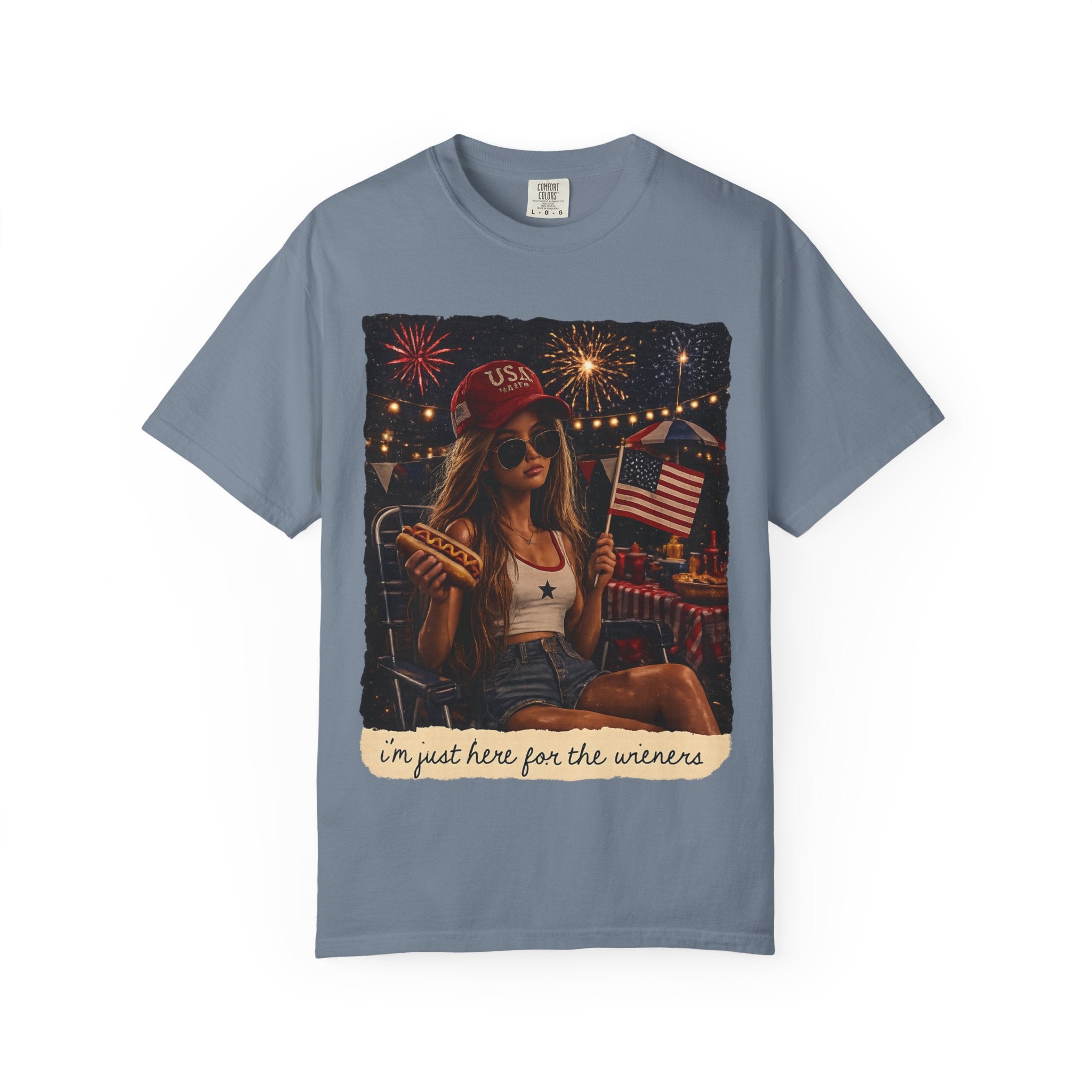 Barbie Funny 4th of July T-Shirt | Patriotic BBQ Graphic Tee | USA Hot Dog Shirt | Independence Day Outfit
