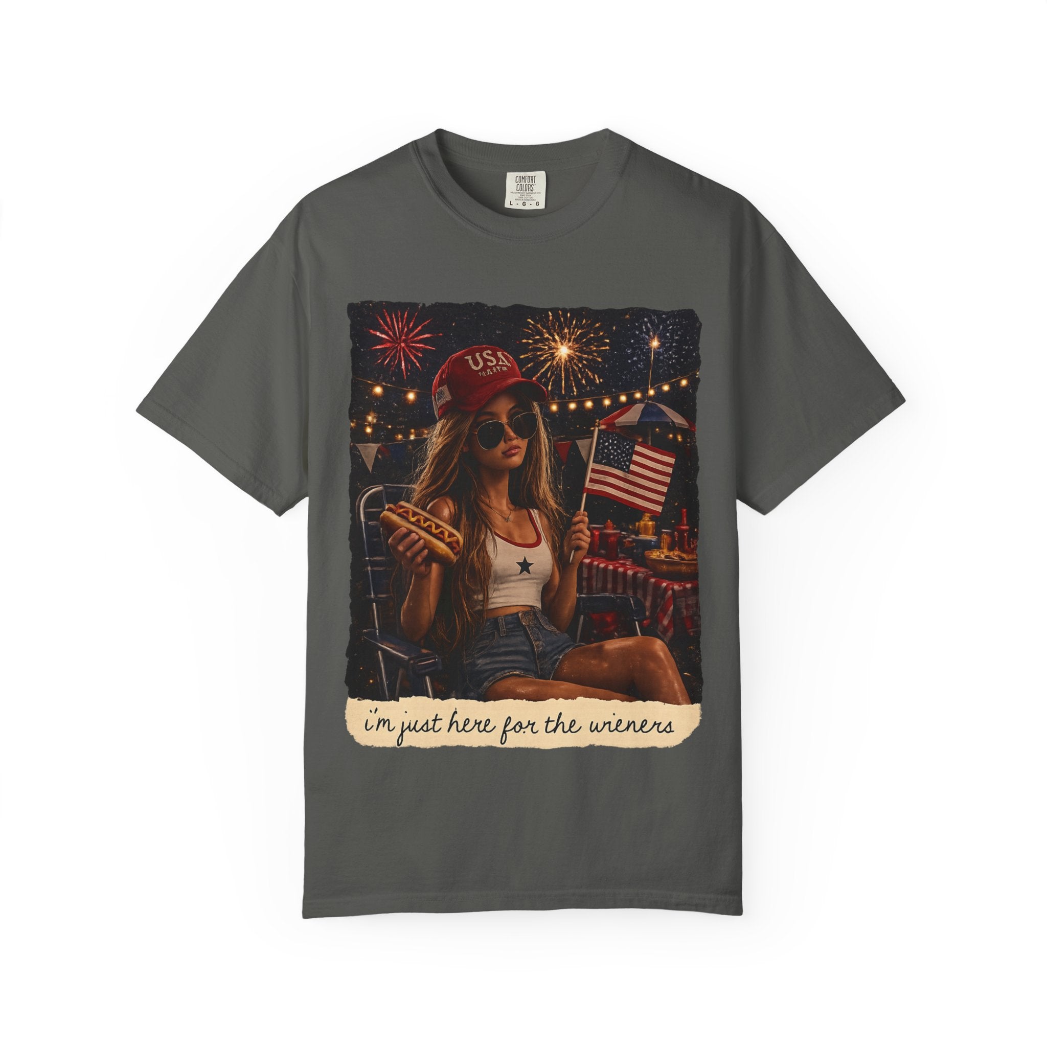 Barbie Funny 4th of July T-Shirt | Patriotic BBQ Graphic Tee | USA Hot Dog Shirt | Independence Day Outfit