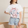 4th of July T-shirt - Patriotic Fireworks & Bows Independence Day Tee