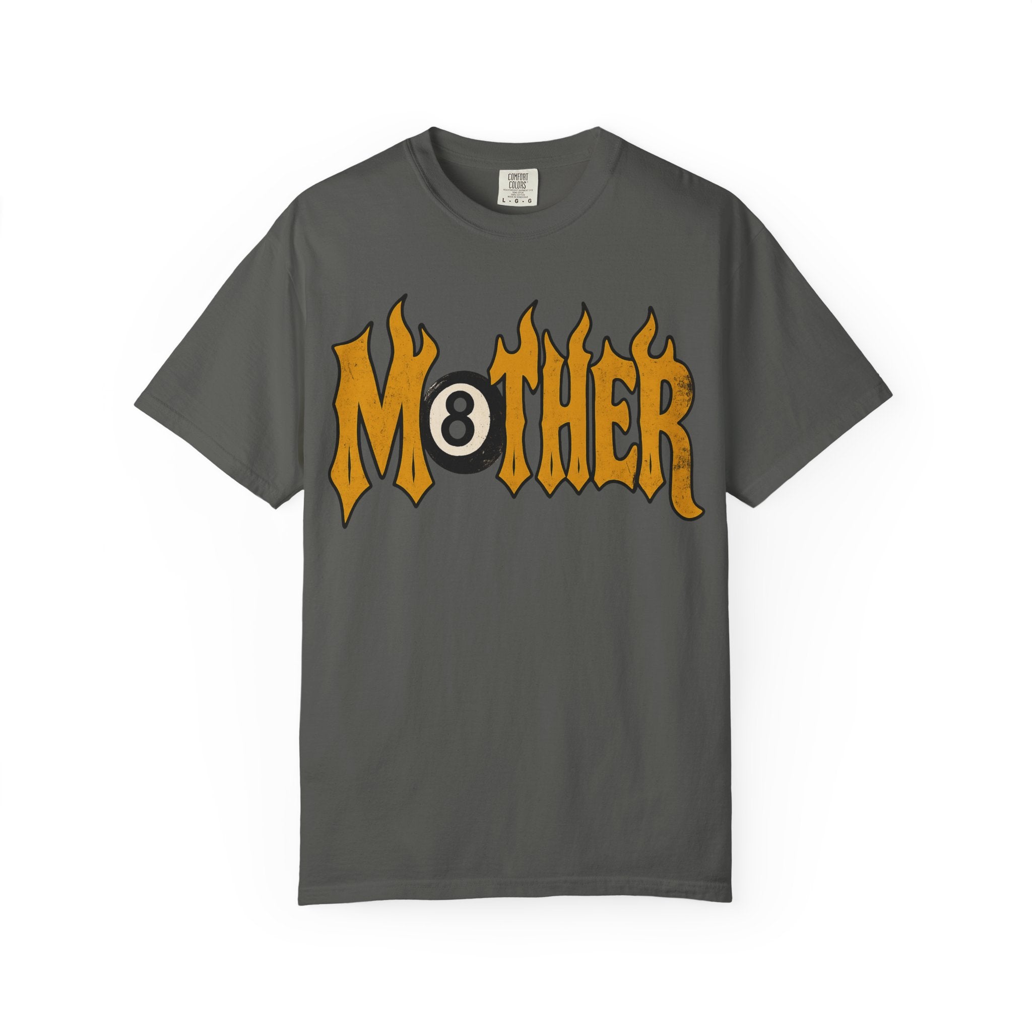 Mother 8 Ball Graphic Tee | Trendy Mom Shirt | Vintage Flame Lettering T-Shirt | Cool Mom Graphic Tee | Mother's Day Gift | Oversized Mom Tee