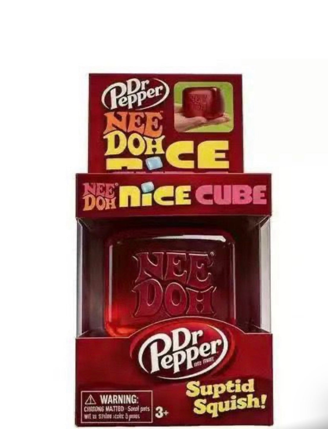 PRE-ORDER Rare Dr Pepper Inspired Jumbo Ice Cube Squishy Toy 🥤