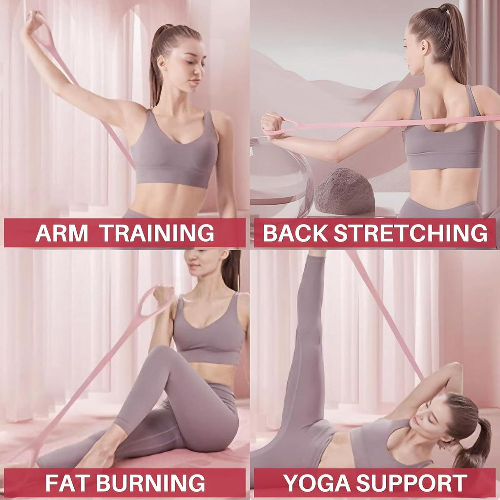 Figure 8 Resistance Band – Full Body Stretch & Toning Band for Arms, Waist & Back Workouts