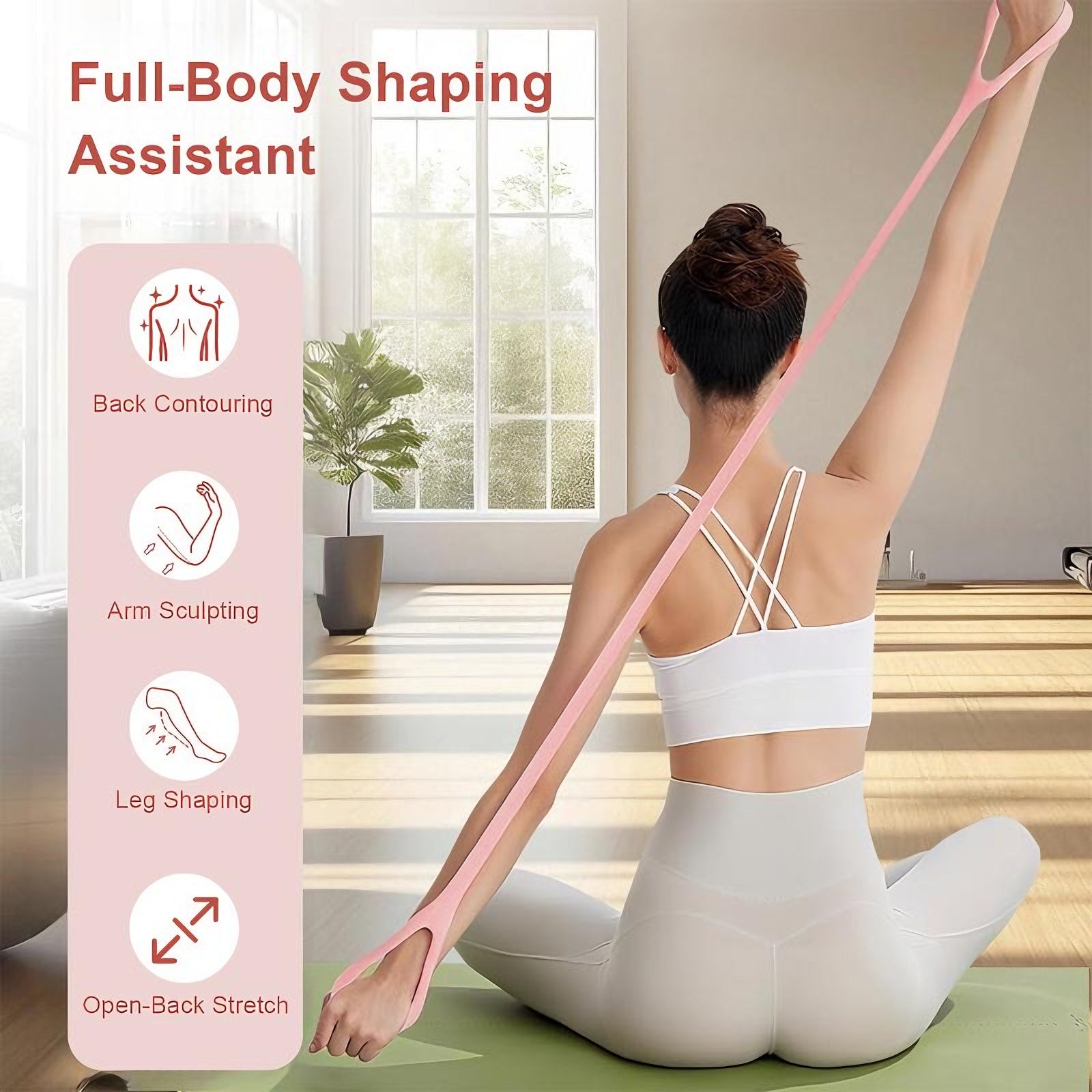 Figure 8 Resistance Band – Full Body Stretch & Toning Band for Arms, Waist & Back Workouts